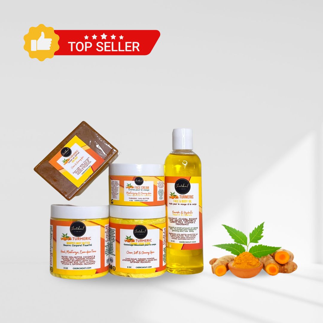 Aceite de cúrcuma para piel uniforme + Aceite facial y corporal