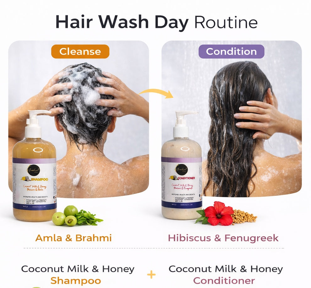 Champú y acondicionador para el crecimiento del cabello