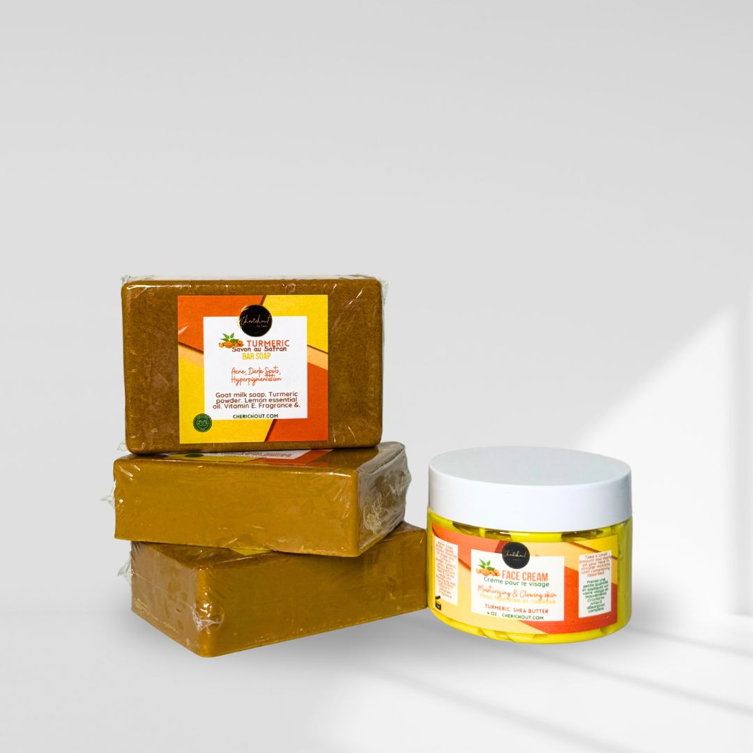 3 Turmeric Soaps & 1 Face Cream- Even Skin