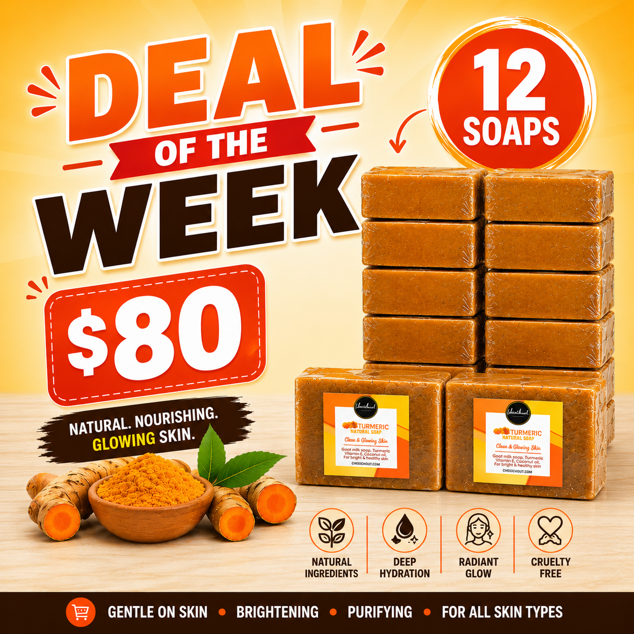12 soaps -Turmeric Even Skin