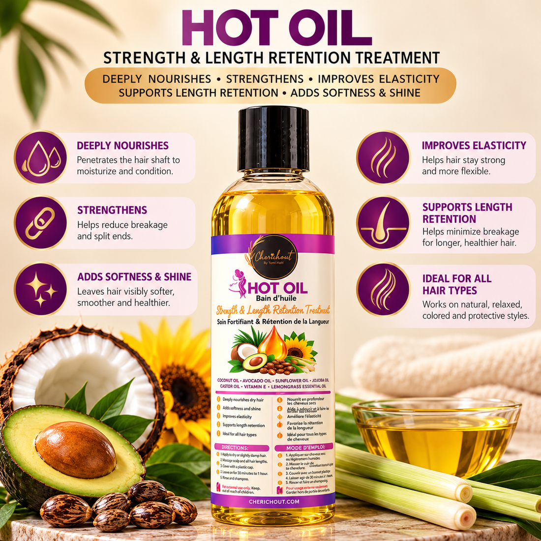 Hot oil treatment | Bain d’huile