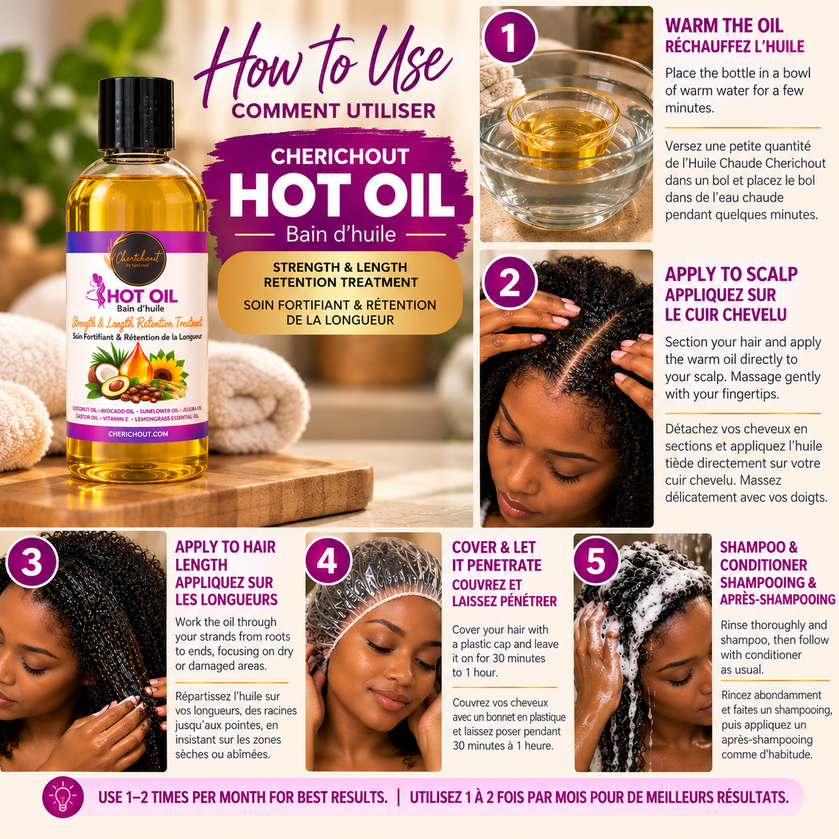 Hot oil treatment | Bain d’huile